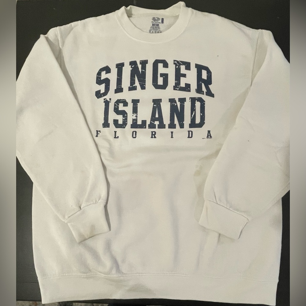 Fruit of the Loom Crew Neck Sweatshirt *Singer Island FL* Size L *Good Cond*